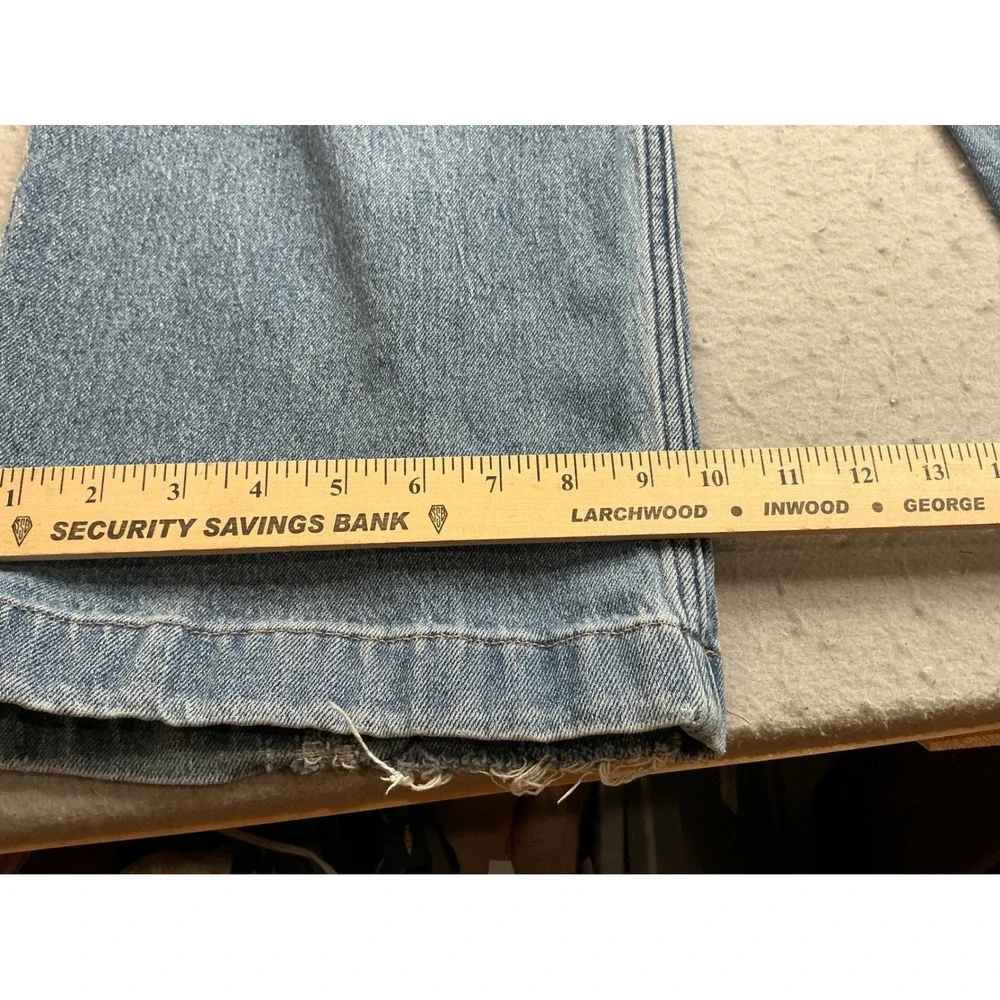 Hollister Wide Leg Super Baggy Jeans Med Wash Relaxed Fit 34x34 Mens Blue Denim
